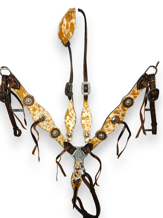 "Cowhide Canyon" Hair-On Western Tack Set