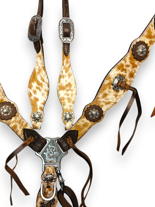"Cowhide Canyon" Hair-On Western Tack Set