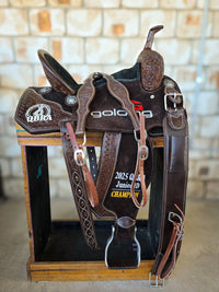 Bling & Speed Neoprene Leather Combo Barrel Trophy Saddles