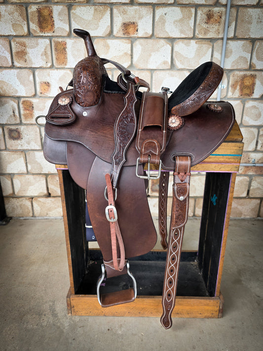 Leather Barrel Saddle - LBS6