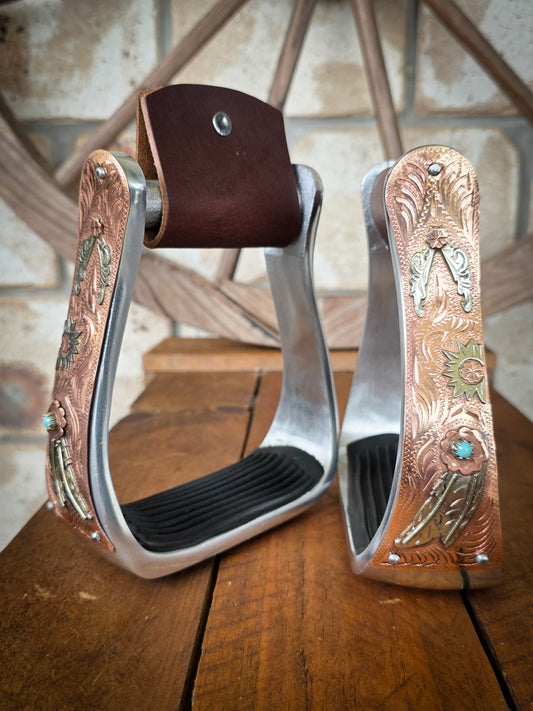 Sun Feather Stirrups