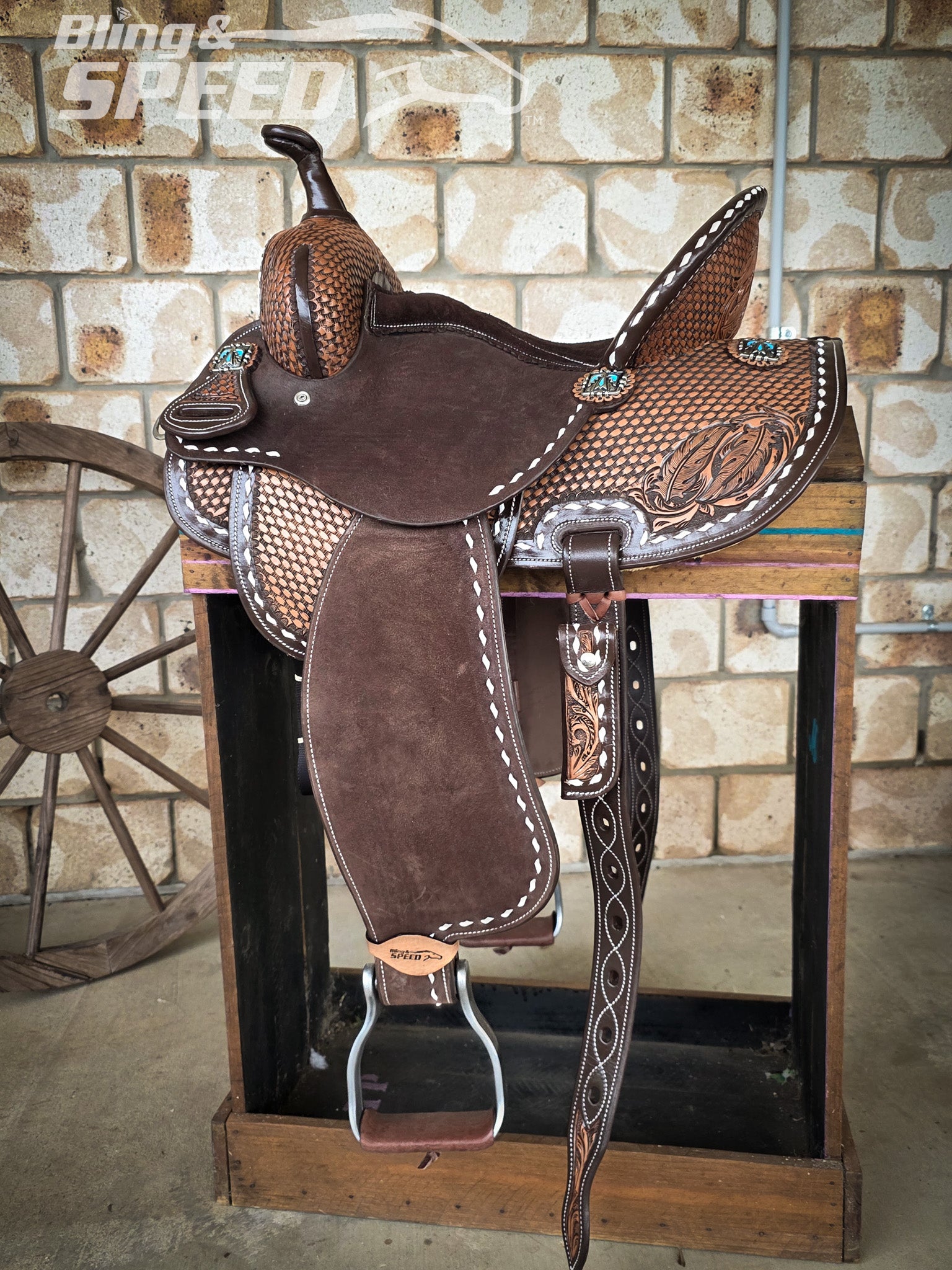 Leather Barrel Saddle - LBS15