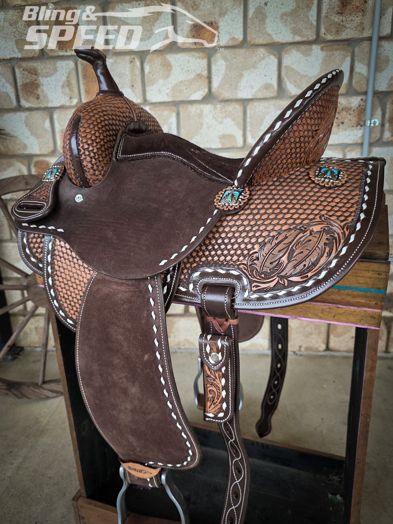 Leather Barrel Saddle - LBS15