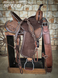 Leather Barrel Saddle - LBS15