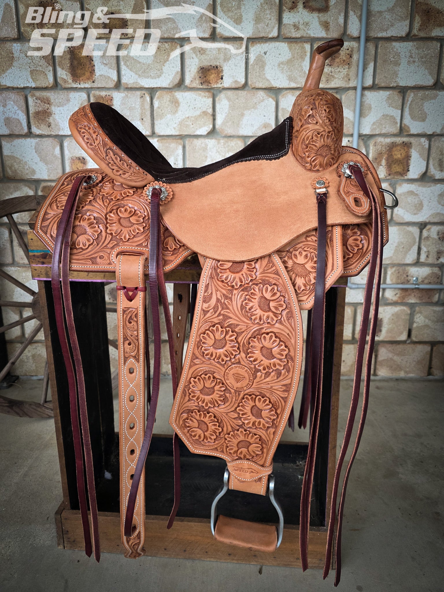 Leather Barrel Saddle - LBS16