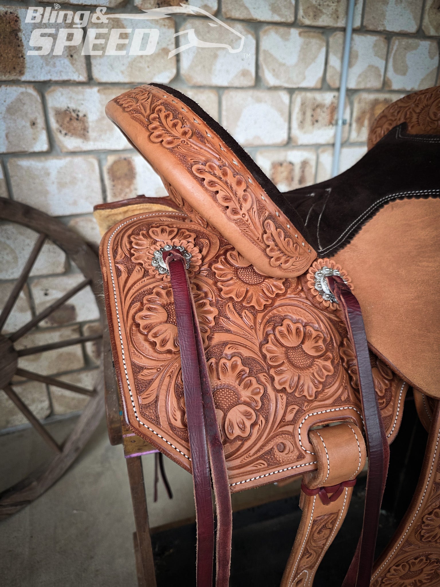 Leather Barrel Saddle - LBS16