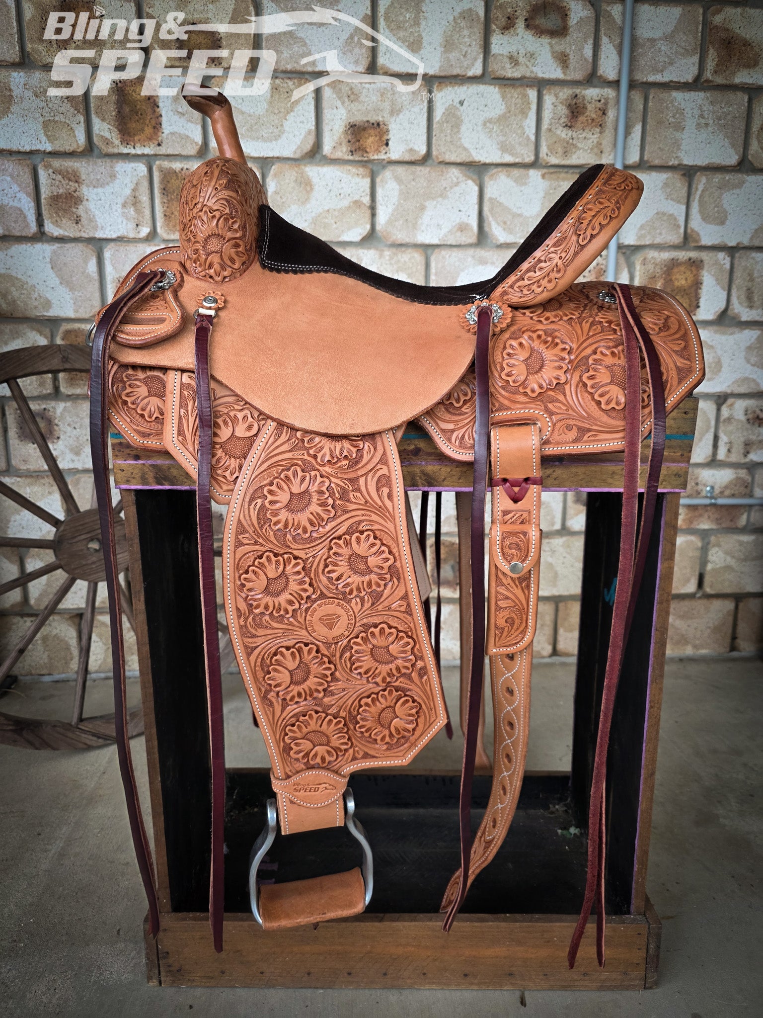 Leather Barrel Saddle - LBS16