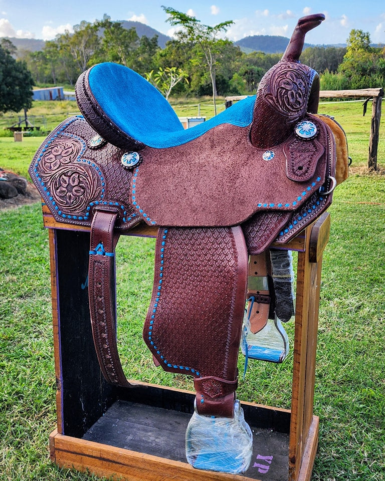 Leather Barrel Racing Saddle - PBR05