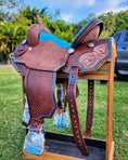 Load image into Gallery viewer, Leather Barrel Racing Saddle - PBR05
