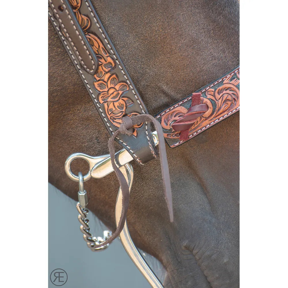 951 TOOLED MECHANICAL HACKAMORE - Floral Tooling