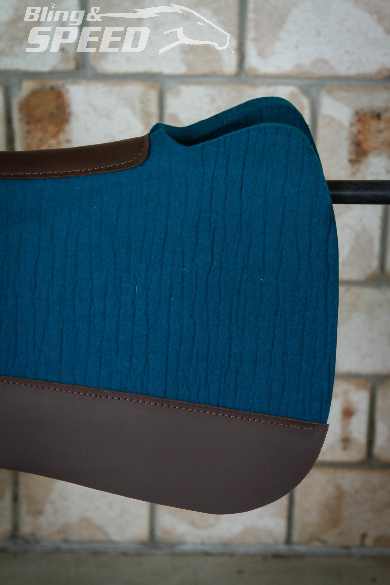 Peacock Full Wither Relief - Round Skirt Merino Wool Barrel and Fender Saddle Pad
