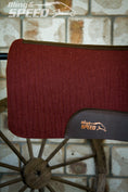 Load image into Gallery viewer, Full Wither Relief Merino Wool Felt Saddle Pad - Burgundy

