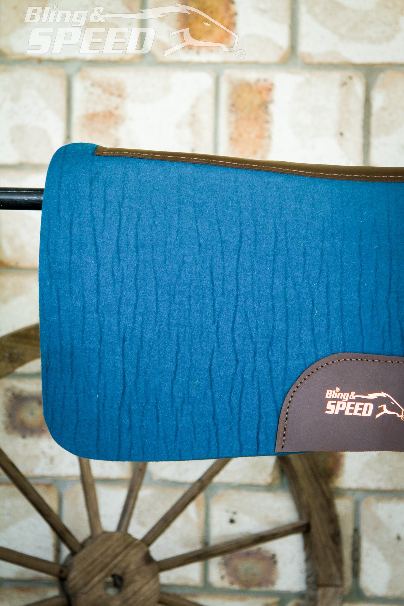 Full Wither Relief Merino Wool Felt Saddle Pad - Peacock