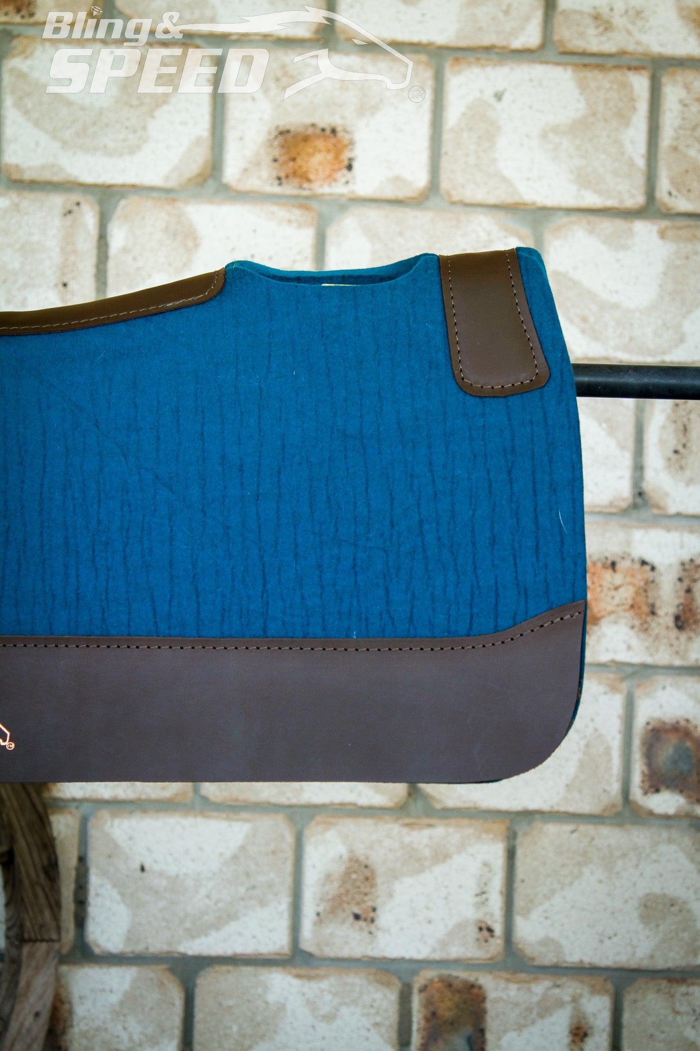 Standard Wither Relief - Round Skirt Merino Wool Barrel and Fender Saddle Pad - Peacock