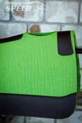Load image into Gallery viewer, Standard Wither Relief - Round Skirt Merino Wool Barrel and Fender Saddle Pad - Lime Green
