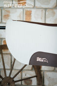 Load image into Gallery viewer, Cream Full Wither Relief - Round Skirt Merino Wool Barrel and Fender Saddle Pad
