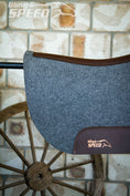 Load image into Gallery viewer, Standard Wither Relief - Round Skirt Merino Wool Barrel and Fender Saddle Pad - Charcoal
