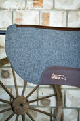 Load image into Gallery viewer, Charcoal Full Wither Relief - Round Skirt Merino Wool Barrel and Fender Saddle Pad
