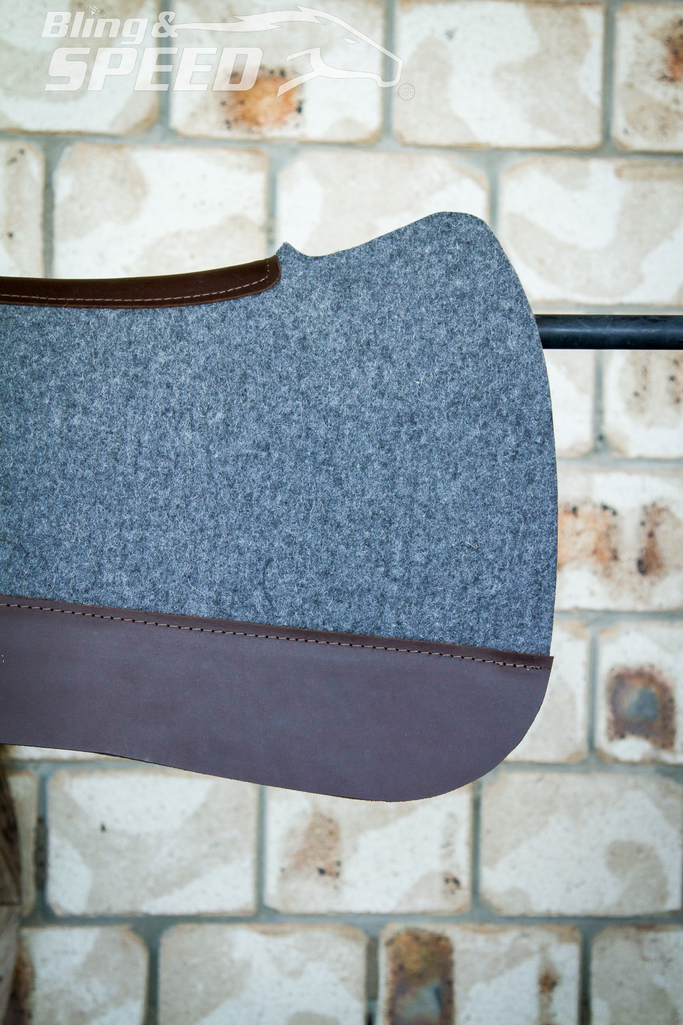 Charcoal Full Wither Relief - Round Skirt Merino Wool Barrel and Fender Saddle Pad