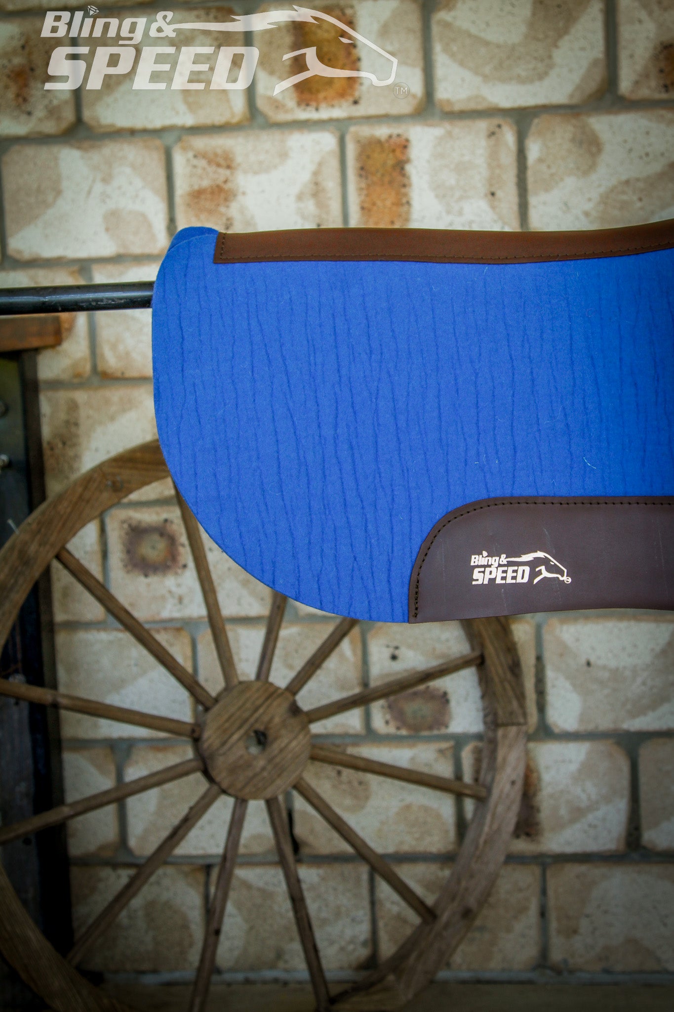 Royal Blue Full Wither Relief - Round Skirt Merino Wool Barrel and Fender Saddle Pad