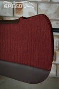 Load image into Gallery viewer, Burgundy Full Wither Relief - Round Skirt Merino Wool Barrel and Fender Saddle Pad
