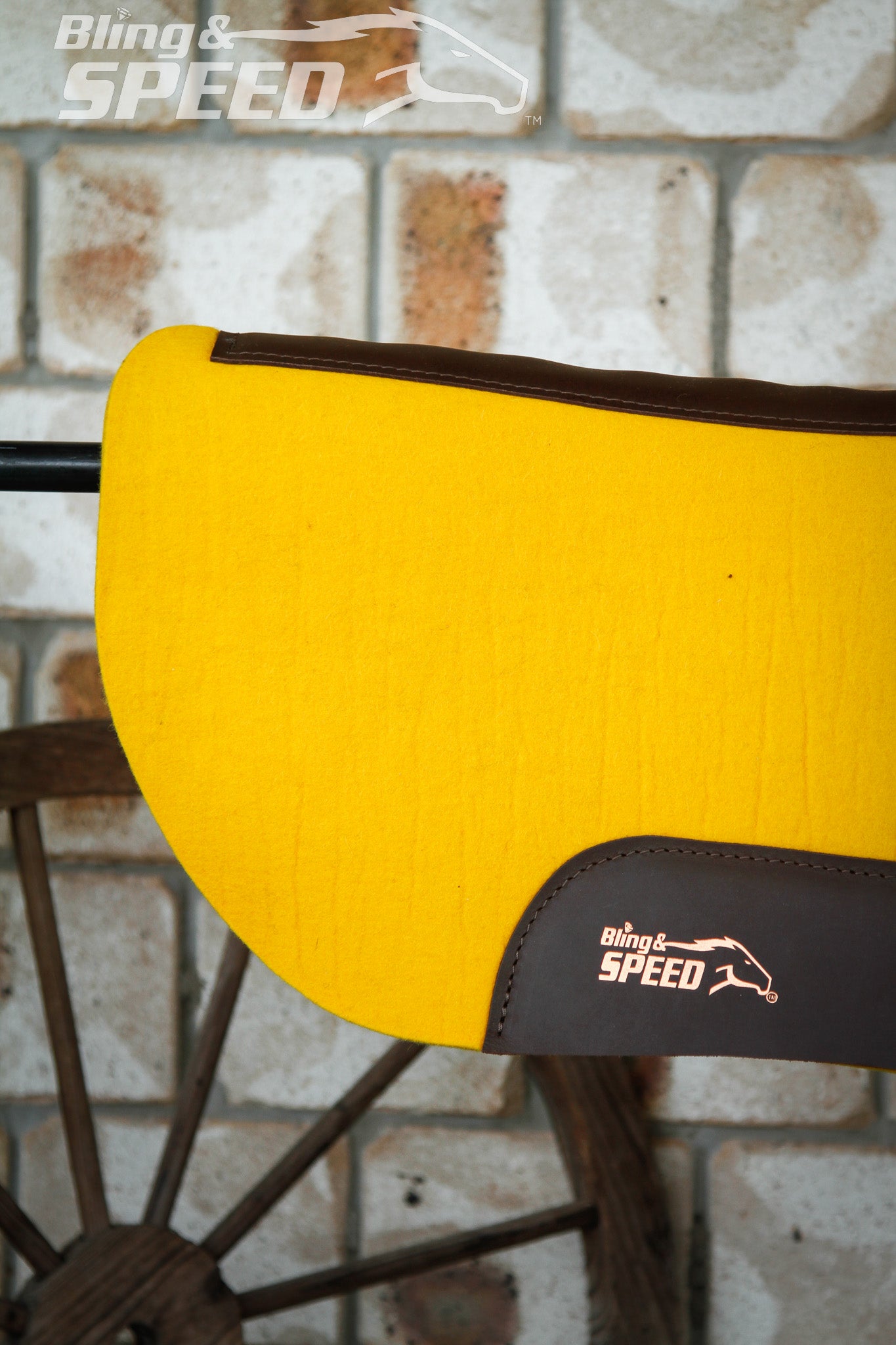 Yellow Standard Wither Relief - Round Skirt Merino Wool Barrel and Fender Saddle Pad