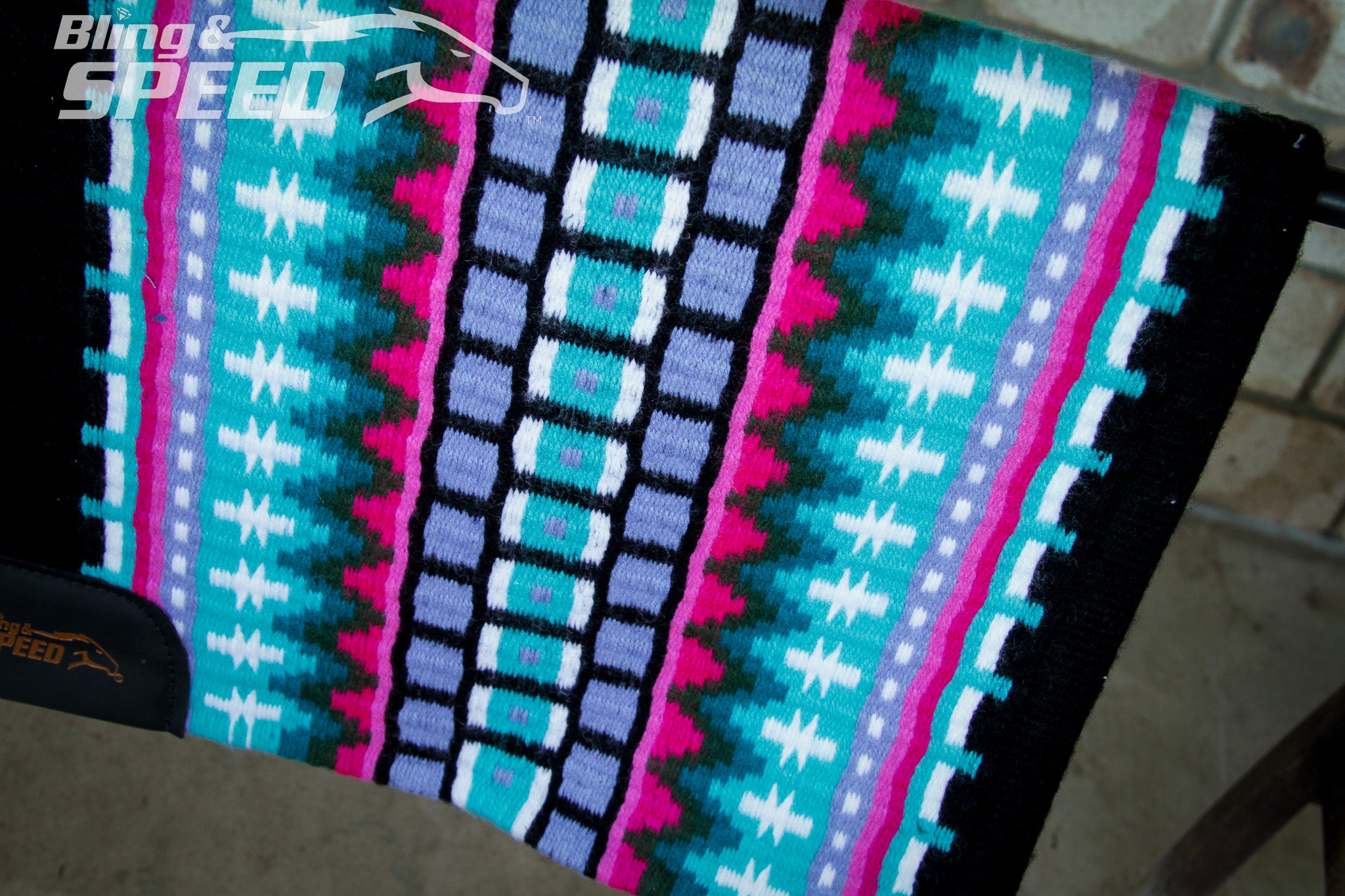 Cotton Candy Cowgirl Show Blanket - 34" Spine