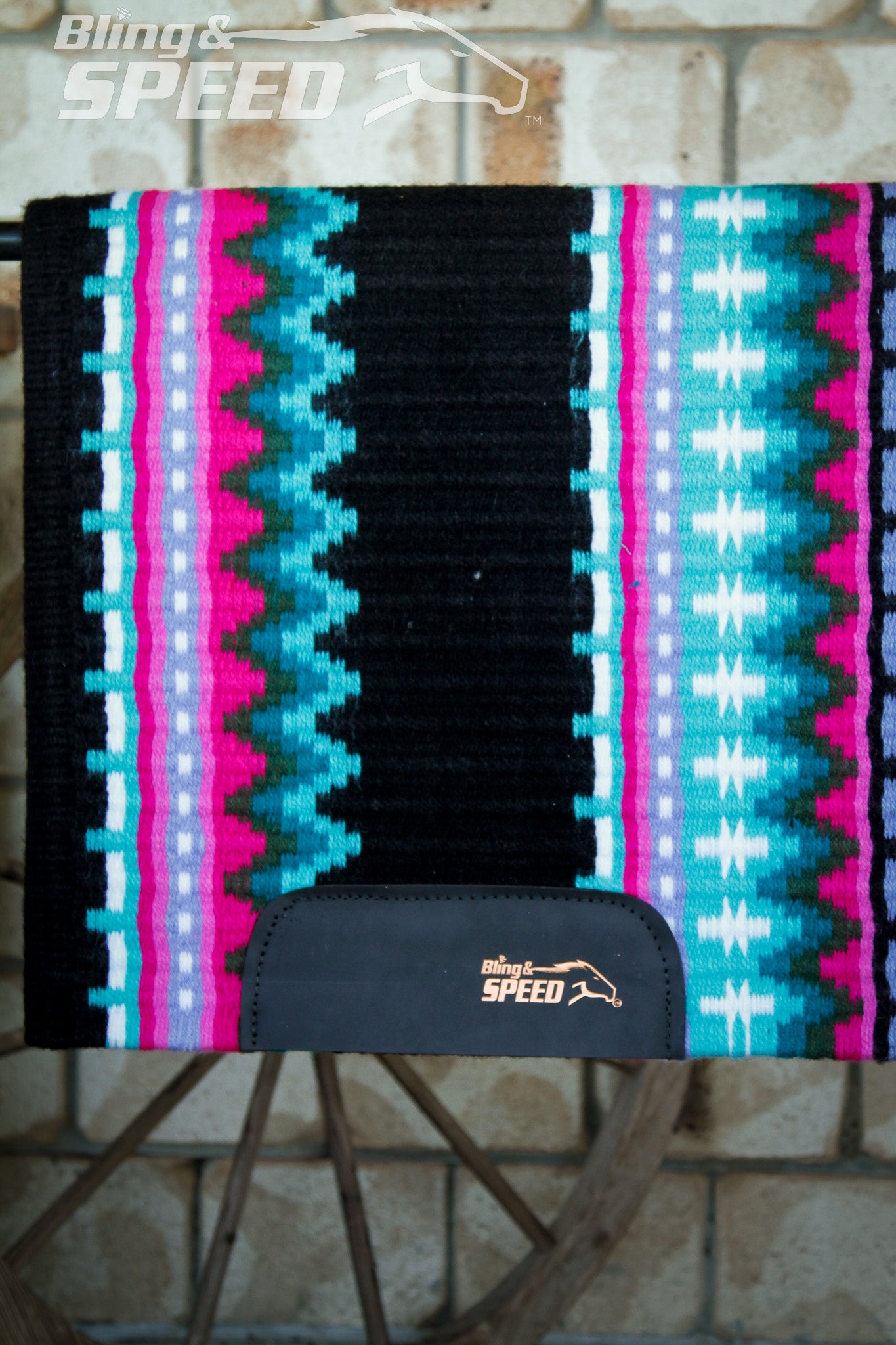 Cotton Candy Cowgirl Show Blanket - 34" Spine