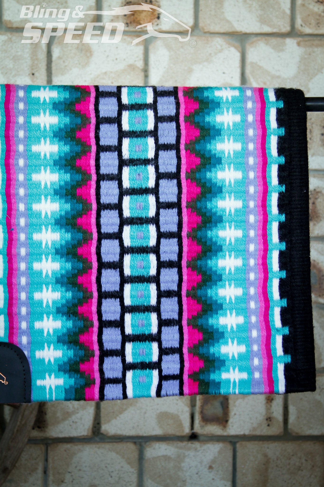Cotton Candy Cowgirl Show Blanket - 34" Spine