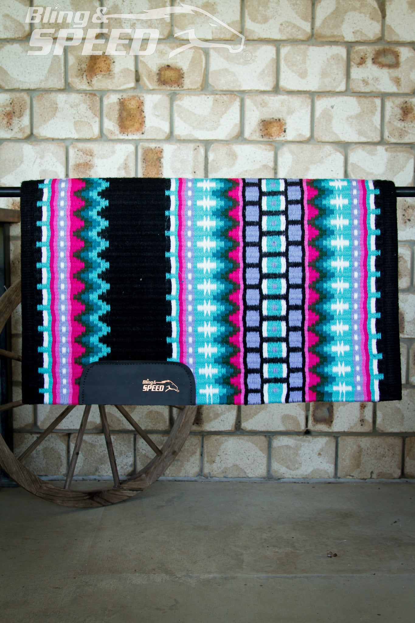 Cotton Candy Cowgirl Show Blanket - 34" Spine