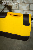 Load image into Gallery viewer, Standard Wither Relief - Round Skirt Merino Wool Barrel and Fender Saddle Pad - Yellow
