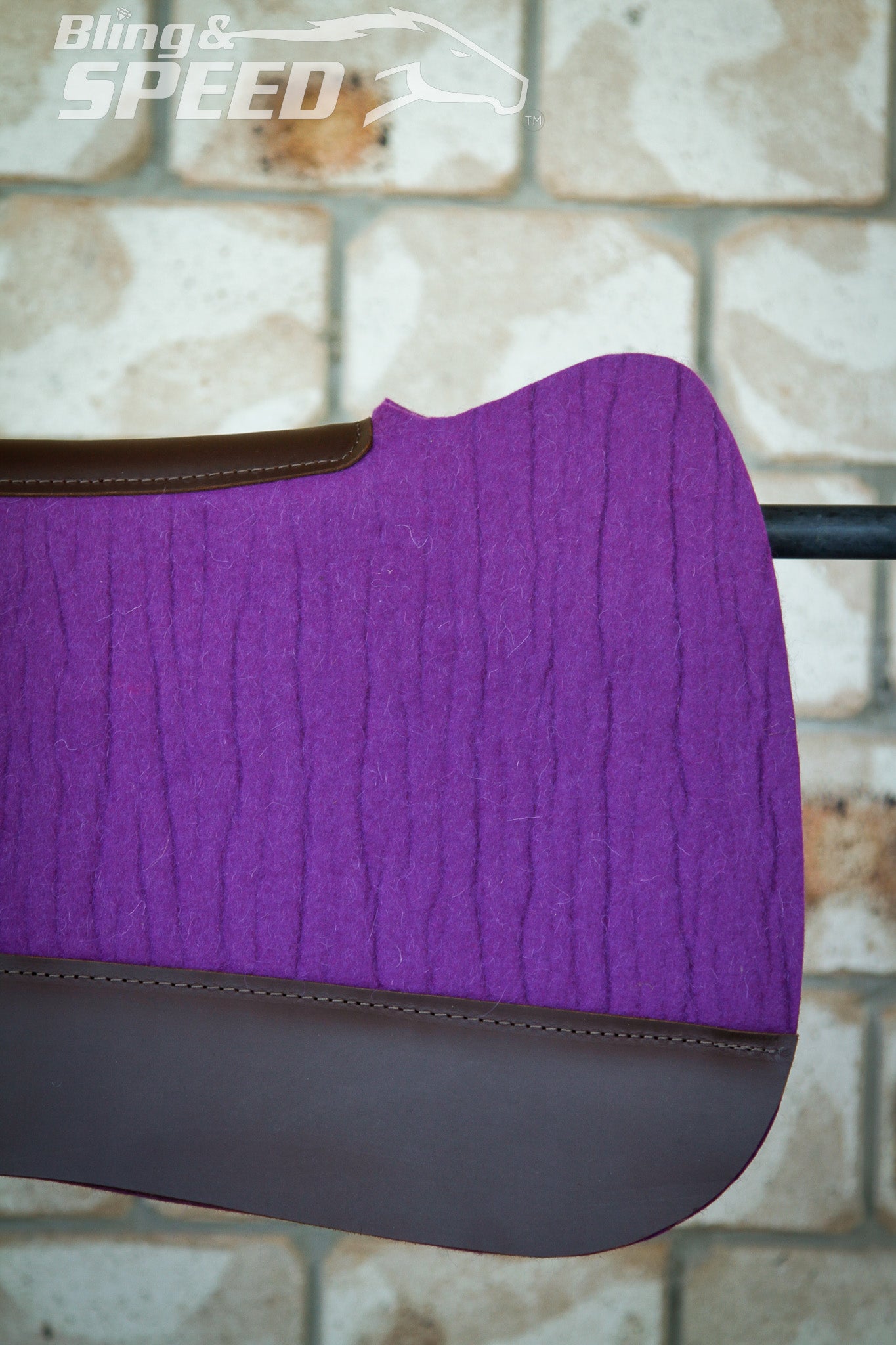 Purple Full Wither Relief - Round Skirt Merino Wool Barrel and Fender Saddle Pad