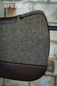 Load image into Gallery viewer, Gray Full Wither Relief - Round Skirt Merino Wool Barrel and Fender Saddle Pad
