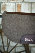 Load image into Gallery viewer, Gray Full Wither Relief - Round Skirt Merino Wool Barrel and Fender Saddle Pad
