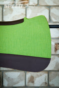 Load image into Gallery viewer, Lime Green Full Wither Relief - Round Skirt Merino Wool Barrel and Fender Saddle Pad
