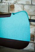 Load image into Gallery viewer, Turquoise Full Wither Relief - Round Skirt Merino Wool Barrel and Fender Saddle Pad
