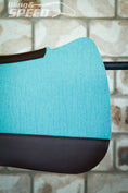 Load image into Gallery viewer, Turquoise Full Wither Relief - Round Skirt Merino Wool Barrel and Fender Saddle Pad
