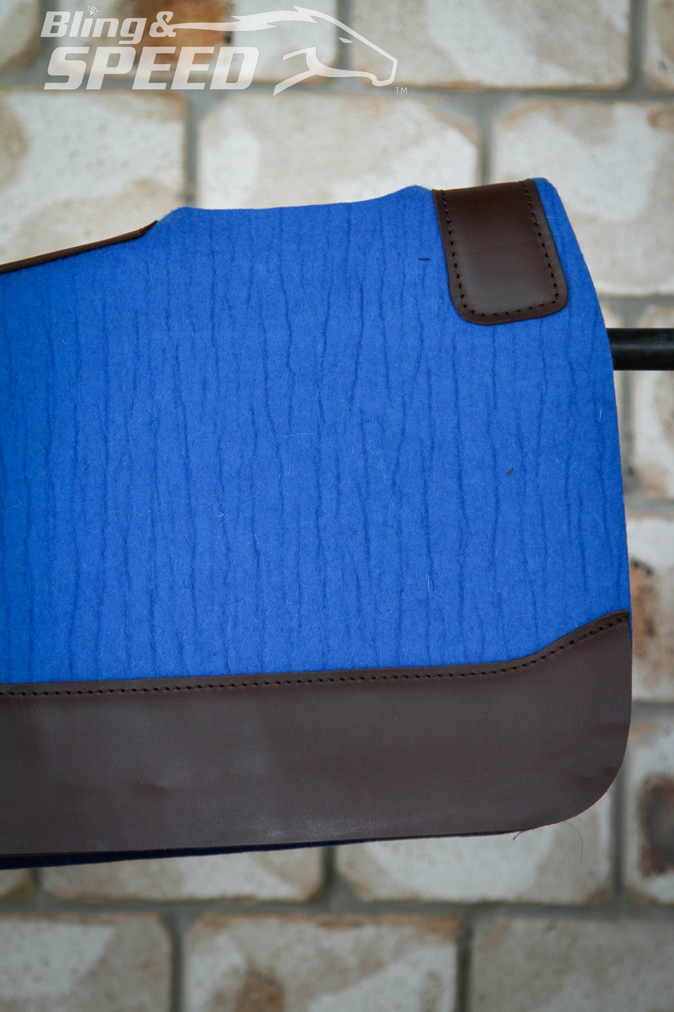 Standard Wither Relief - Round Skirt Merino Wool Barrel and Fender Saddle Pad - Royal Blue