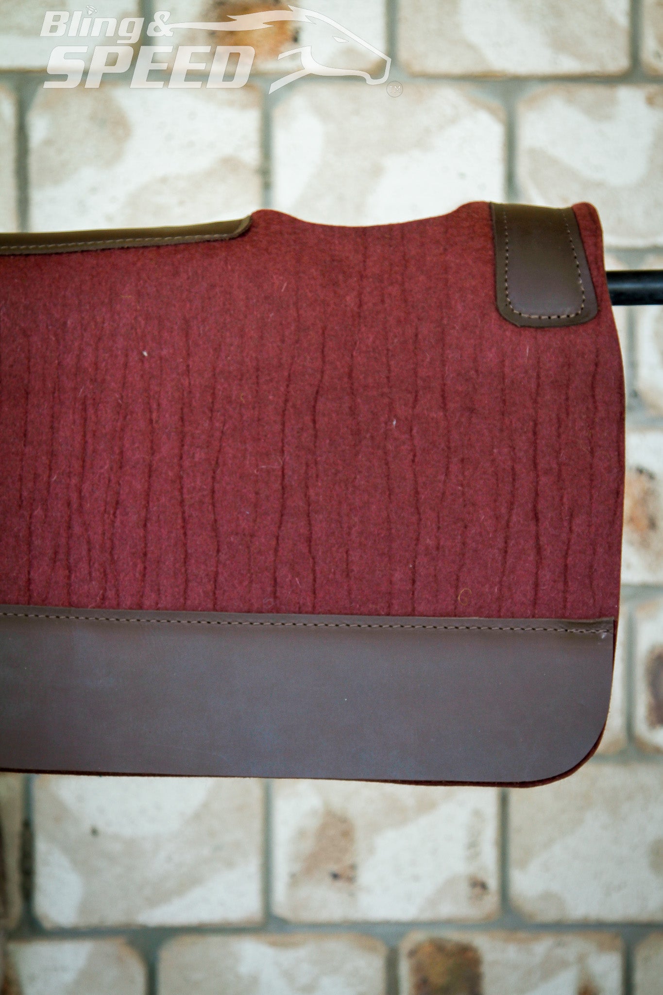 Standard Wither Relief - The Barrel Racer Merino Wool Felt Saddle Pad - Burgundy