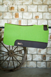 Standard Wither Relief - The Barrel Racer Merino Wool Felt Saddle Pad - Lime Green
