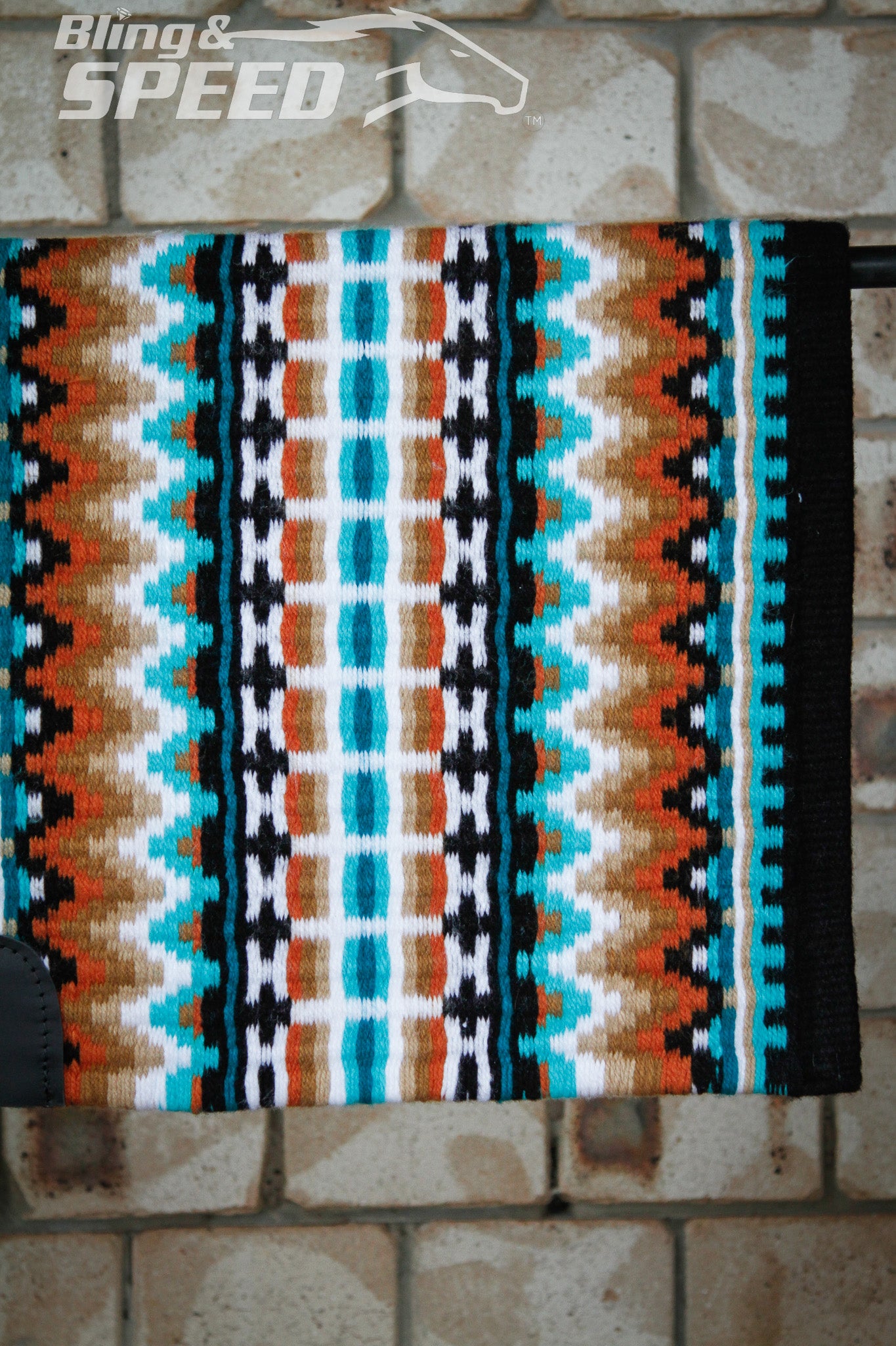 Turquoise Dust Show Blanket - 34" Spine