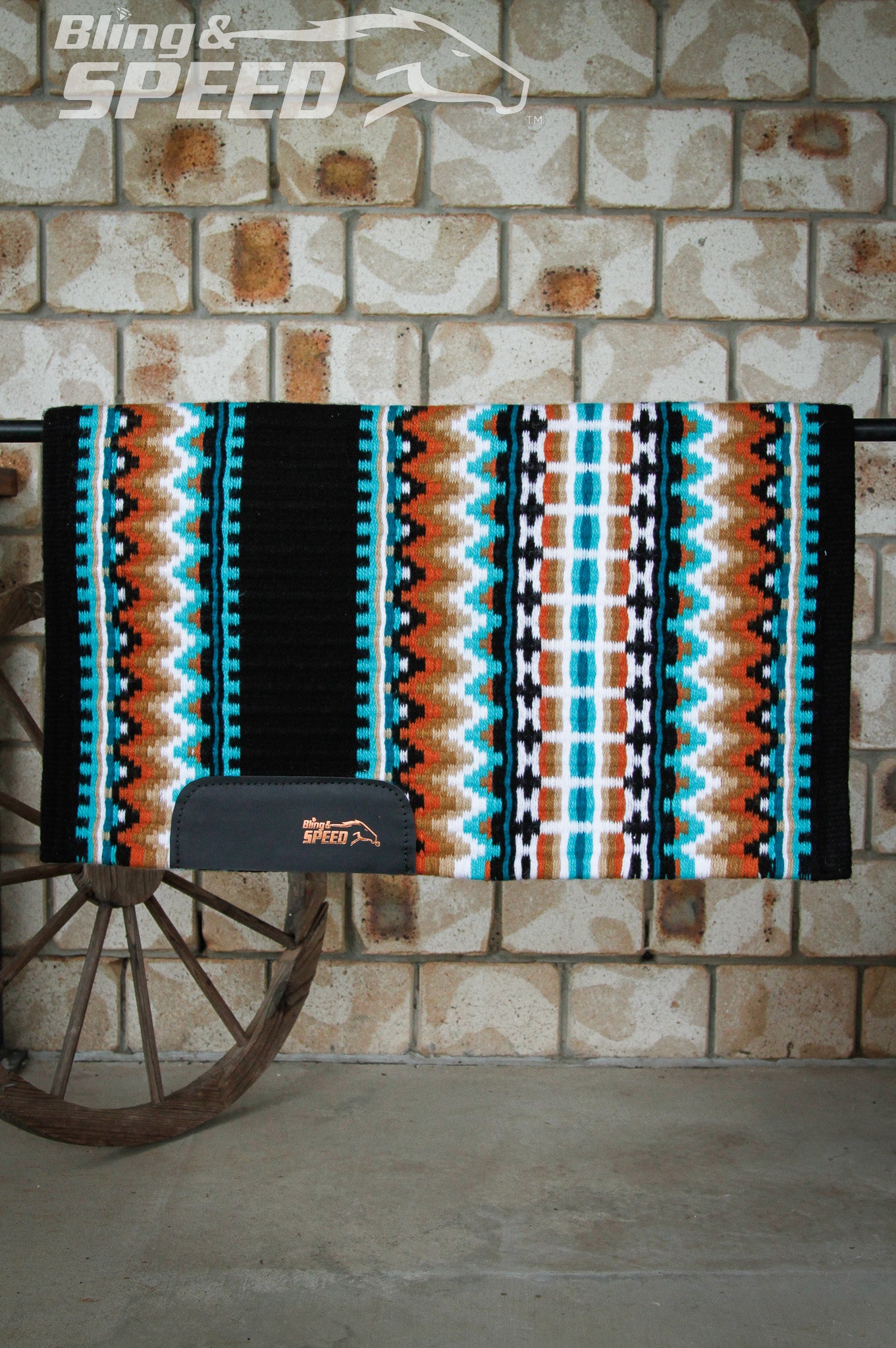 Turquoise Dust Show Blanket - 34" Spine