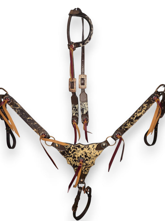 "Outlaw Hide" Cowhide Roughout Tack Set