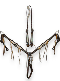 "Starlight Dust" Stingray & Turquoise Studded Tack Set