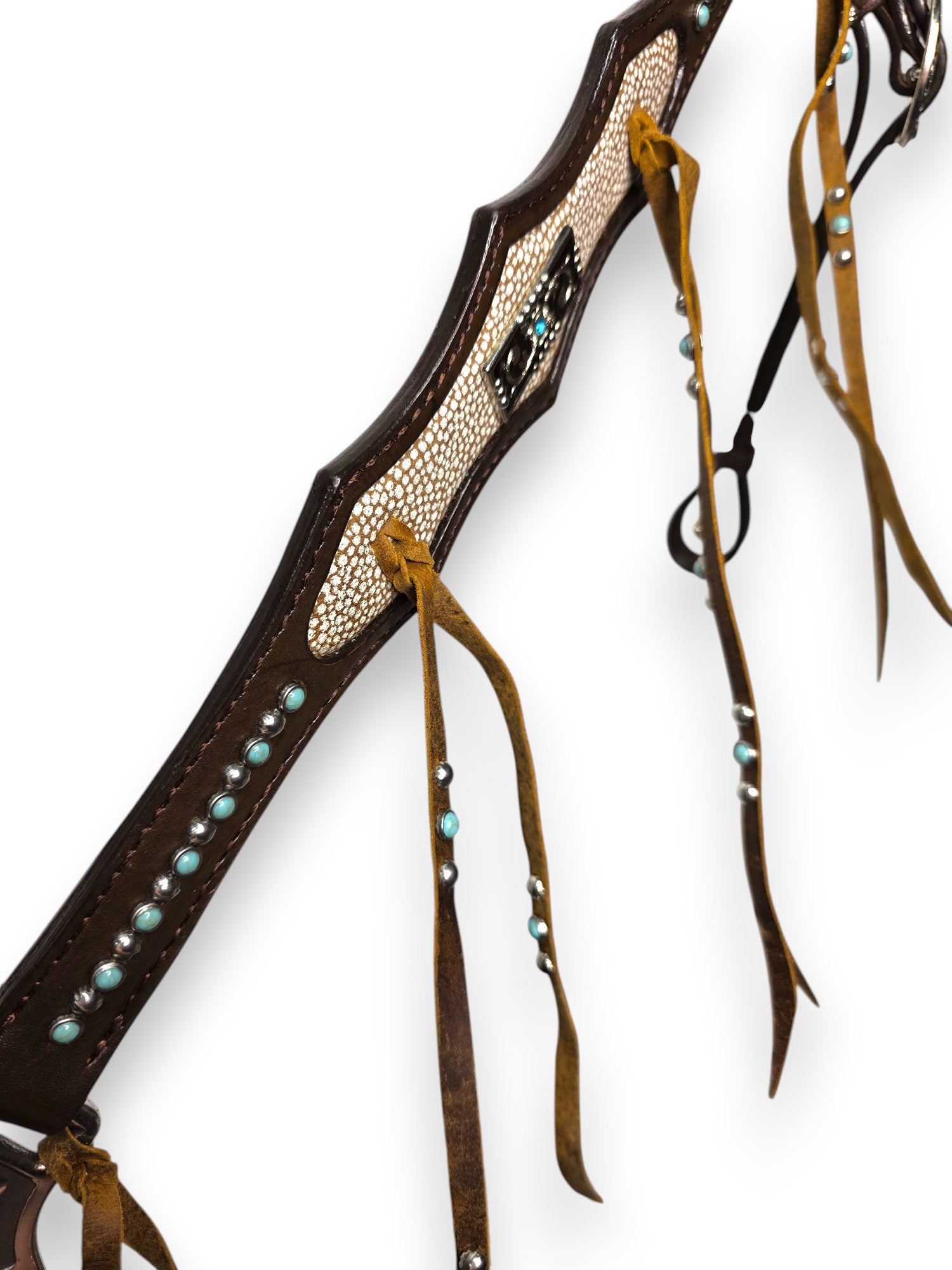 "Starlight Dust" Stingray & Turquoise Studded Tack Set