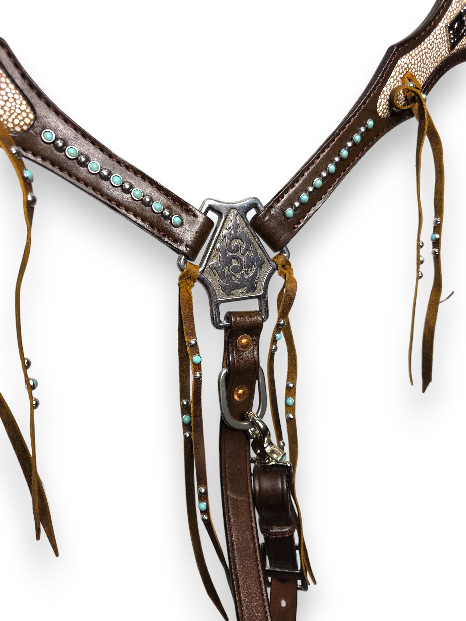 "Starlight Dust" Stingray & Turquoise Studded Tack Set