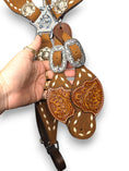 Load image into Gallery viewer, "Sunrise Ridge" Tooled Buckstitch Tack Set
