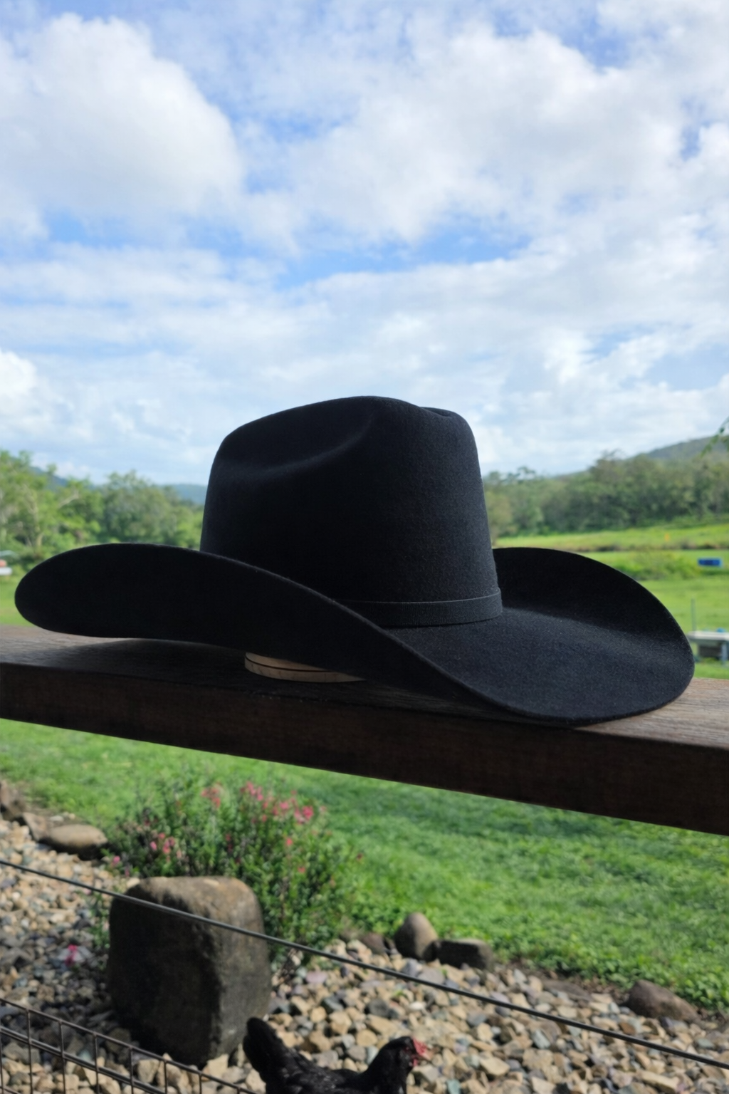 Desert Crown Felt Hat - Black