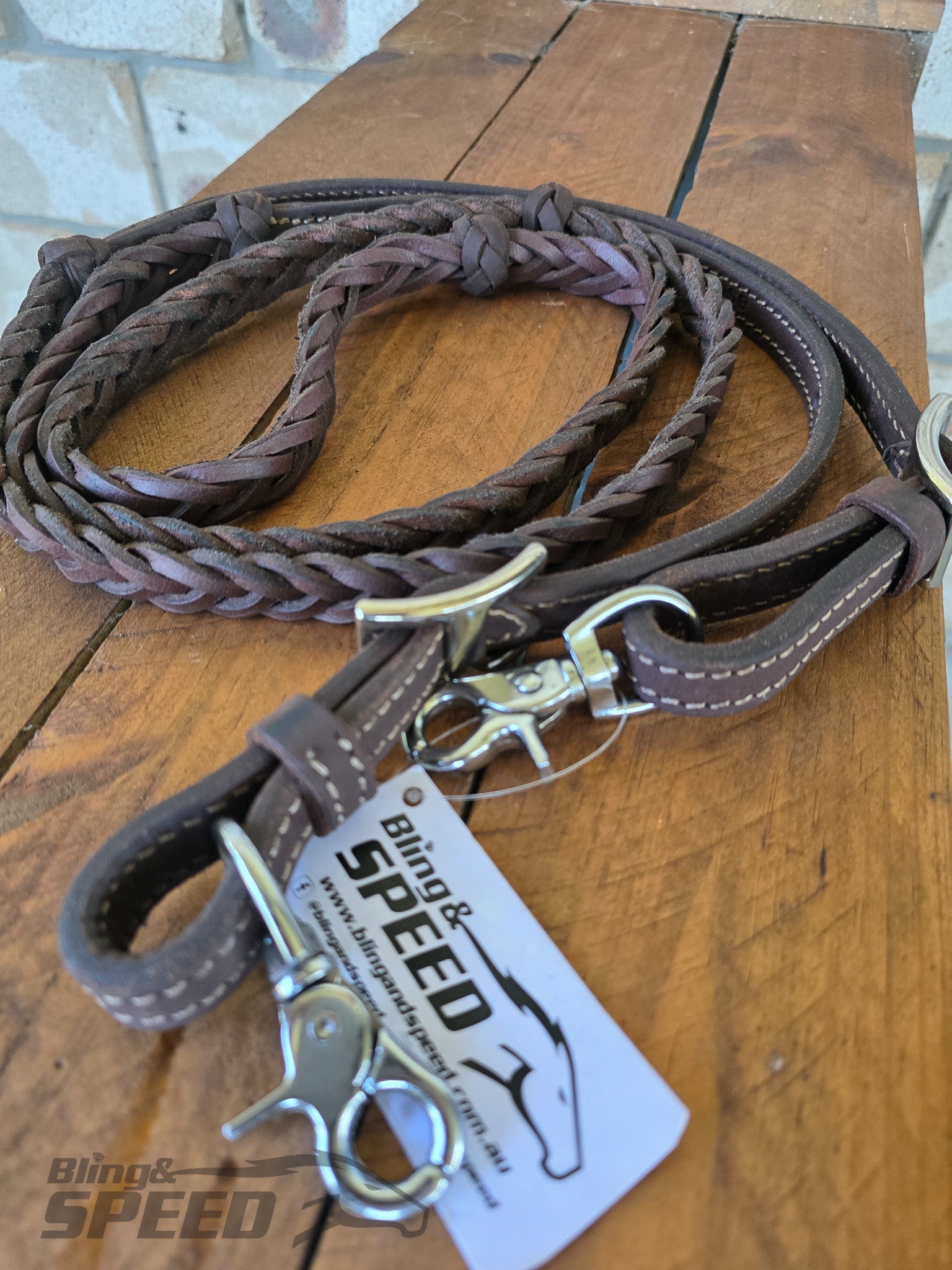 B&S Leather Braided Reins