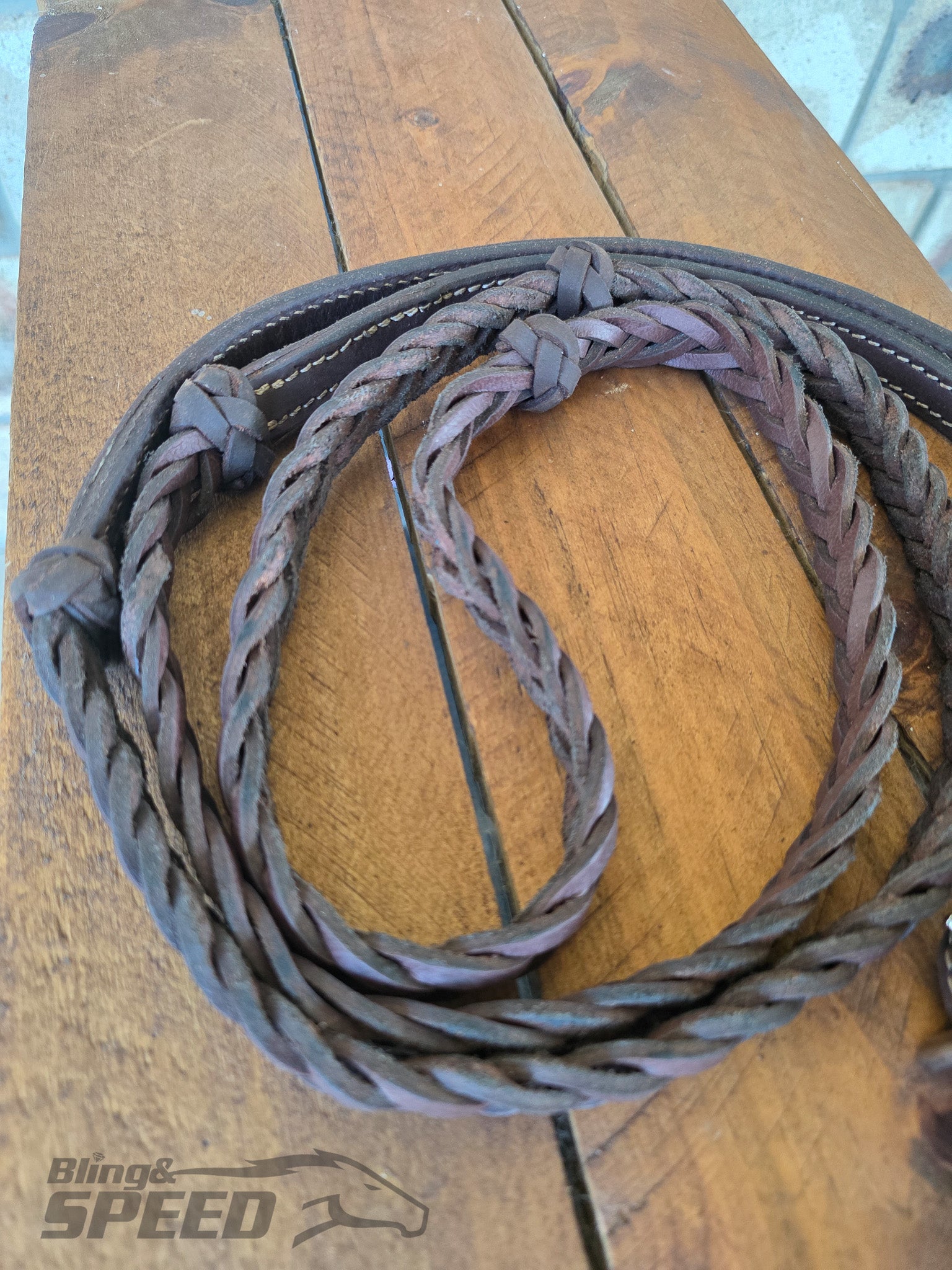 B&S Leather Braided Reins